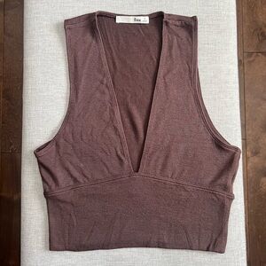 Wilfred Free Aritzia Valeria Cropped Deep V Tank